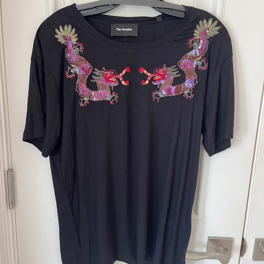 Beautiful hand embroidered and embellished tee